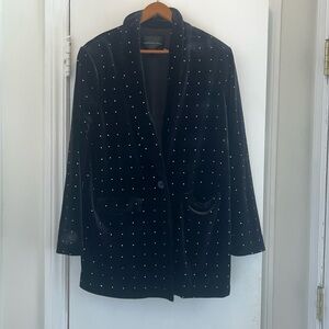 Vici, velvet black blazer with rhinestone sequins!  Worn once!